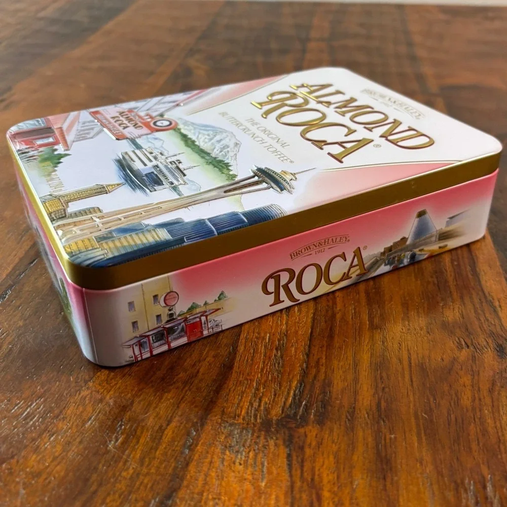 Brown and Haley Almond Roca Seattle Washington Landmark Collector Tin 10oz